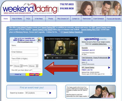 'Long Island Single Events' - Weekenddating.com found on Google top 10